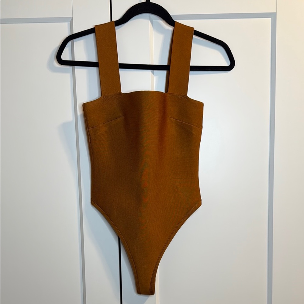 House of CB Brown Square Neck Bodysuit